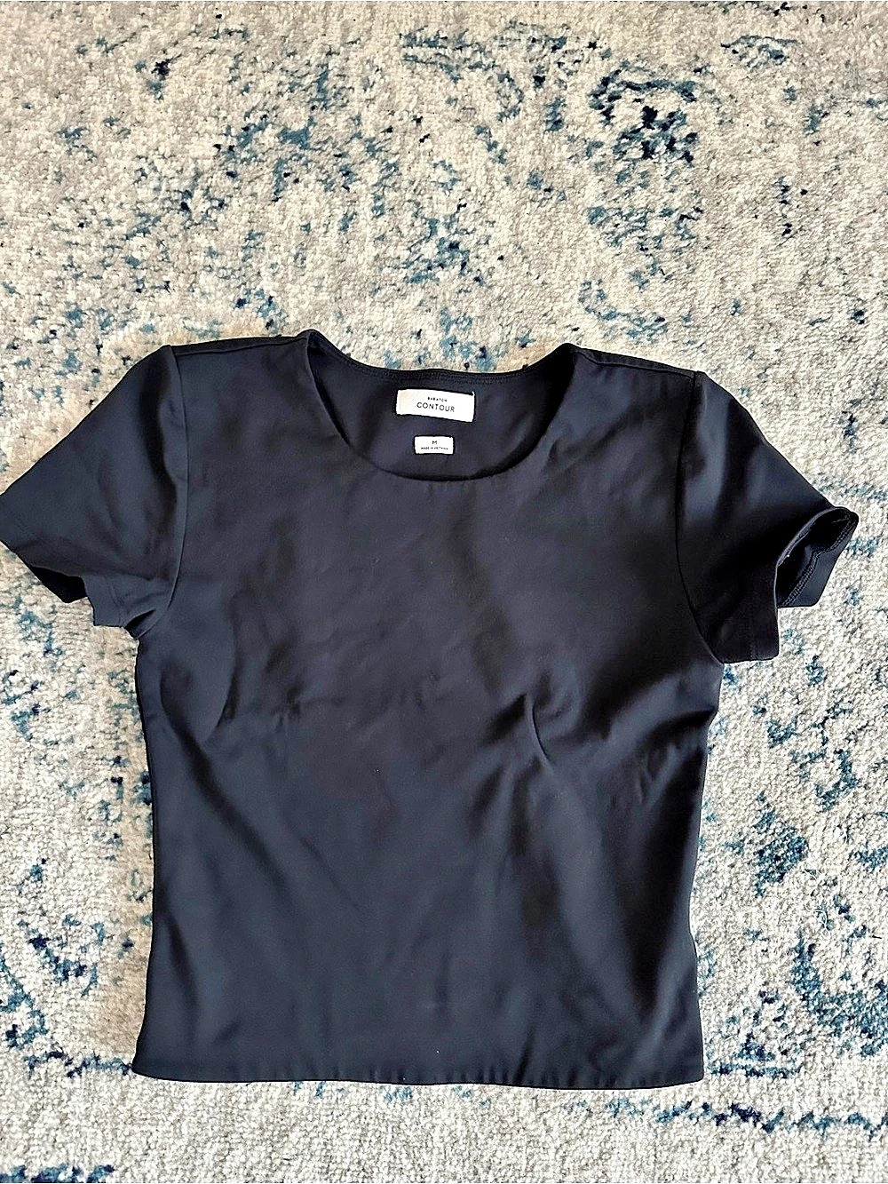 Babaton Contour Crew Short Sleeve T-Shirt Black Small